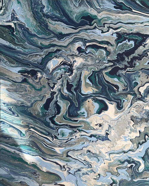 Blue Ocean Pour — approved original photograph