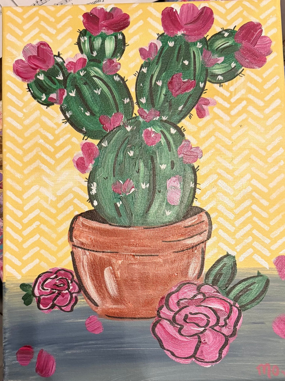 Desert Blossoms, original acrylic painting by Maggie Oates