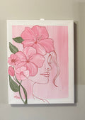 Pink Floral Portrait