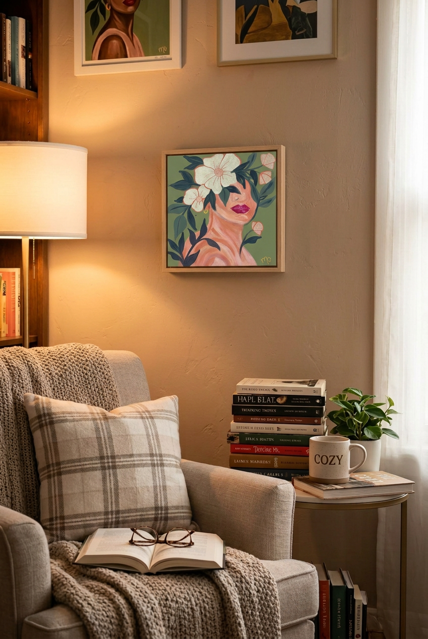Botanical Beauty, original acrylic painting by Maggie Oates