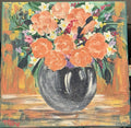 Peach Blossom Bouquet, original acrylic painting by Maggie Oates