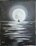 Sail Into the Moon — original acrylic painting by Maggie Oates