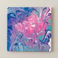 Purple pink and blue fluid abstract artwork