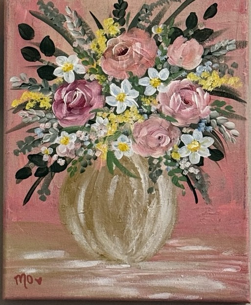 Garden Romance — original acrylic painting by Maggie Oates