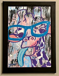 Playful Giraffe 12 by 16 inch original acrylic painting