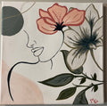Botanical Beauty, original painting 12 × 12 inches