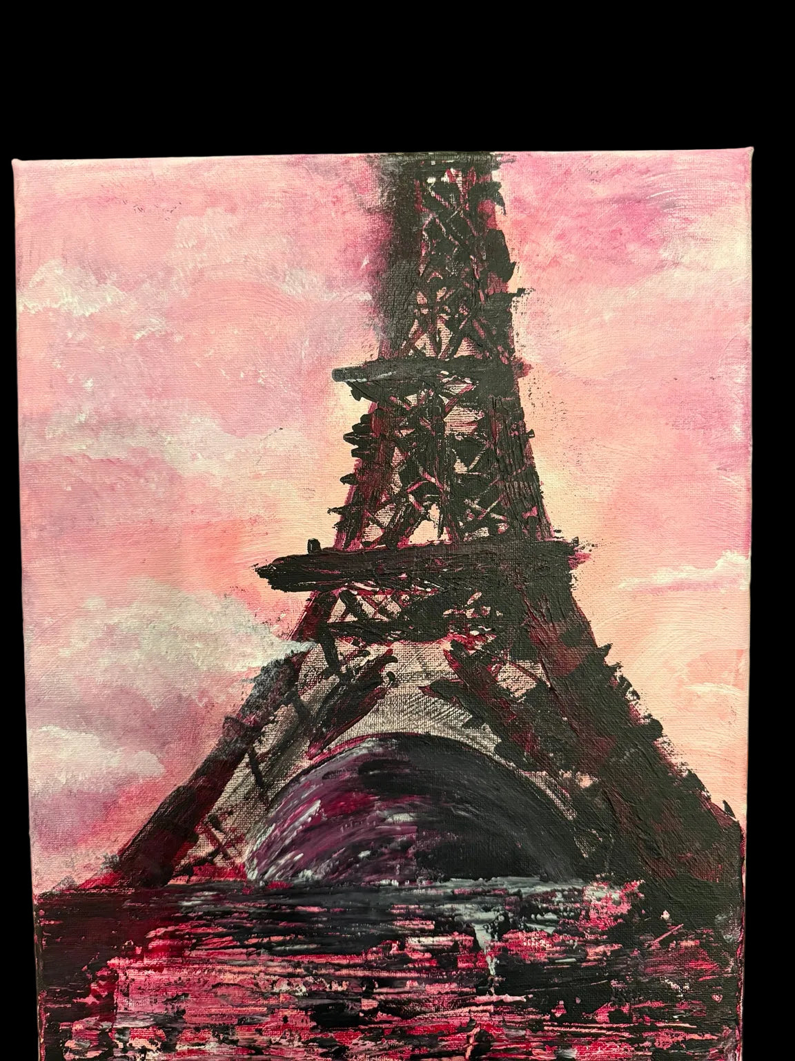 Parisian Dreams, original acrylic painting 12 × 16 inches by Maggie Oates